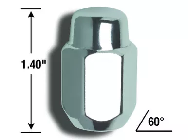 Gorilla Automotive 71188 Bulk 12 Acorn Lug Nut Set, Chrome Silver Finish