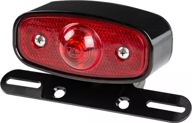 Harddrive Chopper Taillight Black Led W/License Bracket - 820-0346