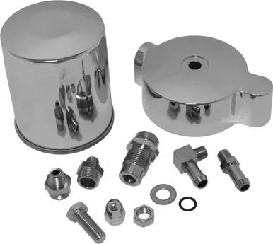Harddrive Chrome Spin On Oil Filter Kit - 14-059