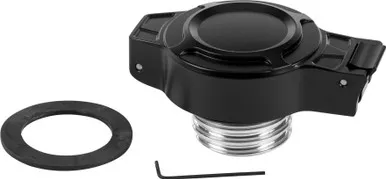 Harddrive Flip Up Gas Cap Black - 75-085BKR