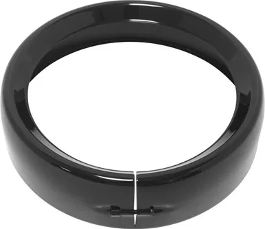 Harddrive Frenched Headlight Trim Ring Black 7 Clamp Style - 38-049GB