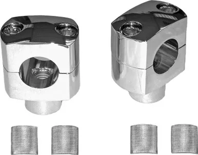 Harddrive Square Billet Risers Chrome - 241018