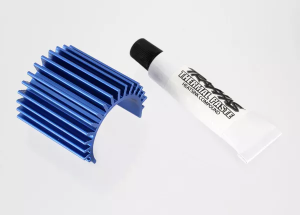 Heat Sink, Velineon 380 Brushless Motor, Aluminum (Blue-Anodized)