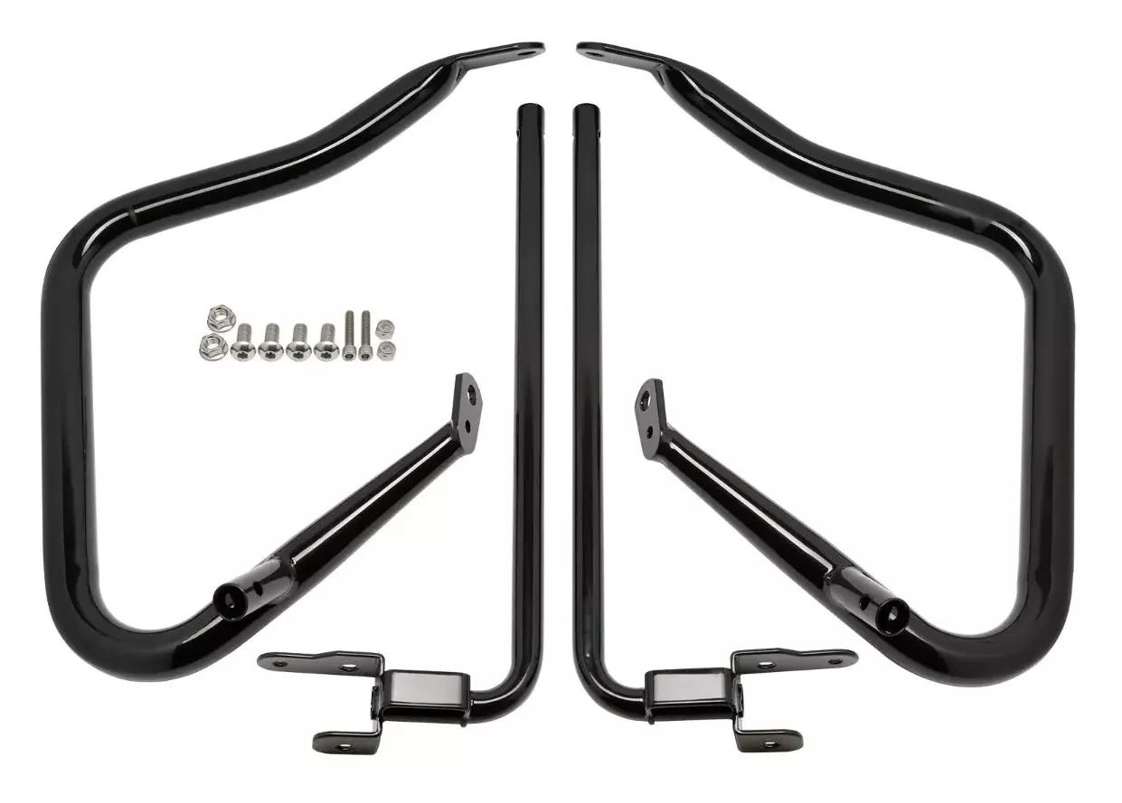 HogWorkz 1.25" Pork Chop Saddlebag Guards For Harley Touring 2014-2025