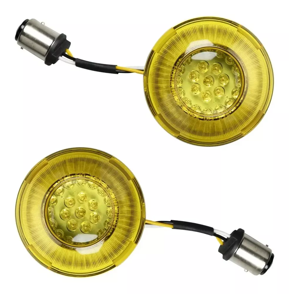 HogWorkz Goldtooth Bullet Style LED Front 1157 Turn Signals For Harley 2000-2025