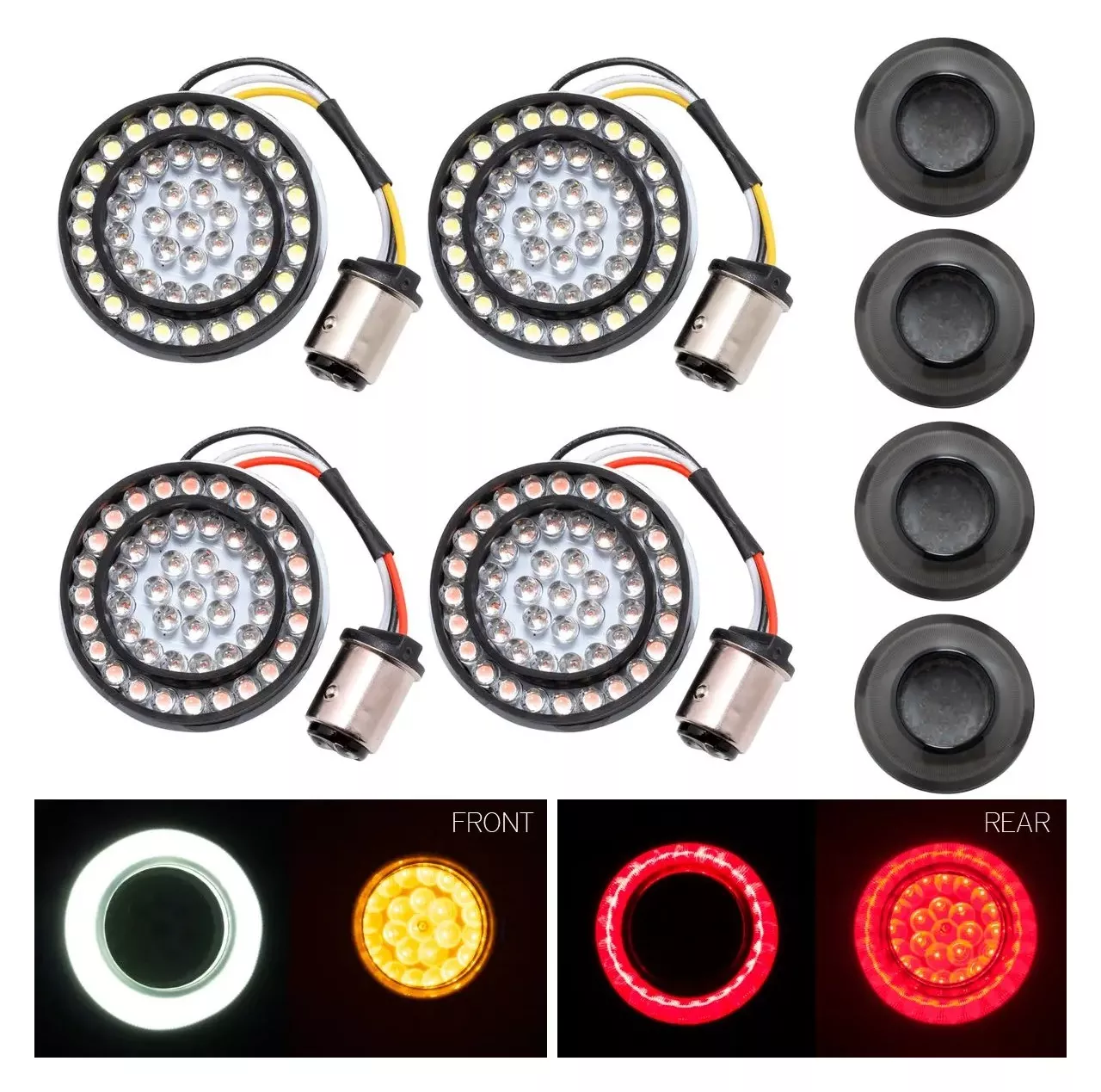 HogWorkz Halomaker LED Front & Rear Turn Signals For Harley 2000-2025