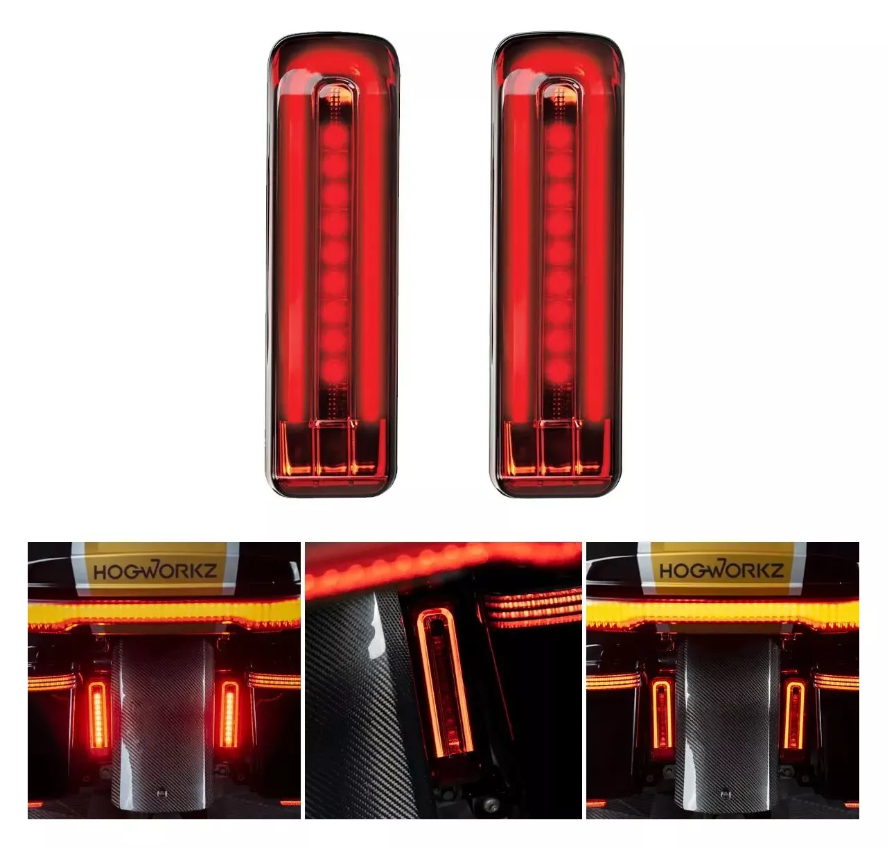 HogWorkz Lumipro LED Saddlebag Filler Inserts For Harley Touring 2014-2025