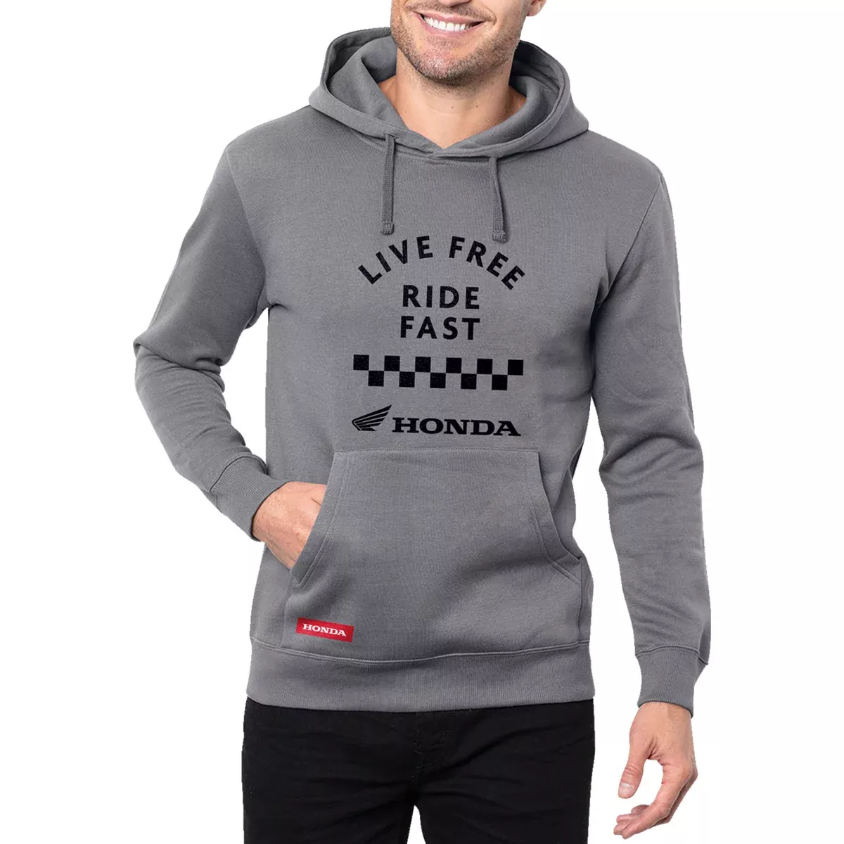 HONDA APPAREL Live Free Ride Fast Hoodie Gray