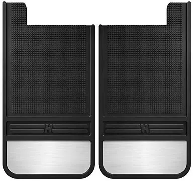 Husky Liners - 55101 Rubber Rear Mud Flaps - 12IN w/ Weight Black