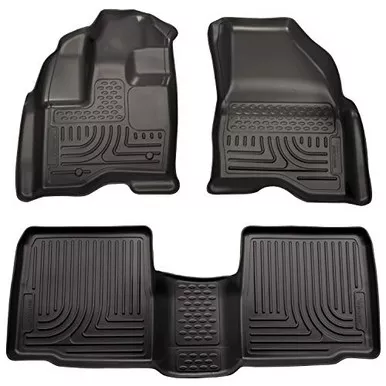 Husky Liners 98761 Weatherbeater Front & 2nd Seat Floor Mats, Black
