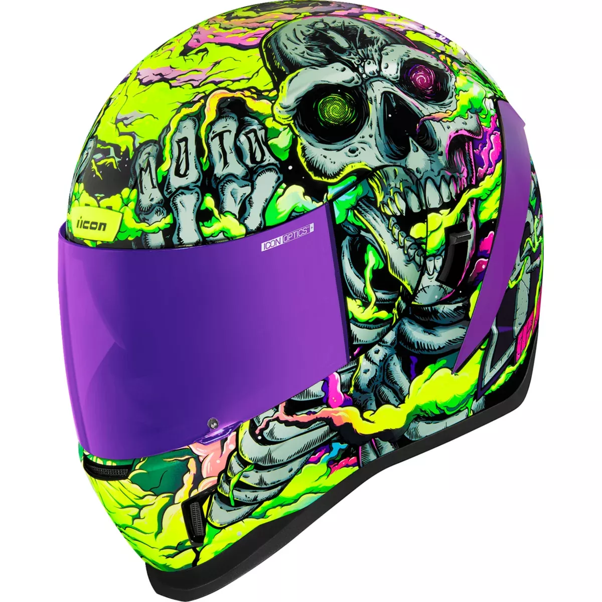 ICON 0101-16026 Airform™ Hippy Dippy Helmet Airform™ Helmet - Hippy Dippy - Purple - Medium