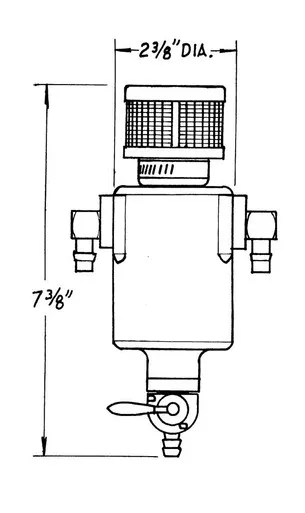 JAZ Mini-Breather Tank w/3/8in Fittings 605-375-01