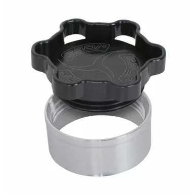 Joes Filler Cap with Weld-In Bung Alum 2in ID Black 37402
