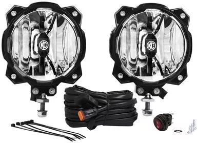 KC HiLiTES 91305 Gravity LED Pro6 Single Wide-40 Beam Light with Harness, Pair