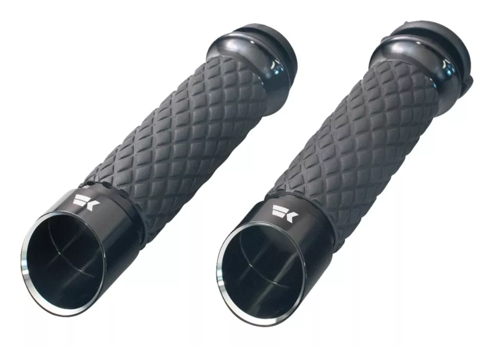 Khrome Werks Edge Custom Contour Diamond Grips For Harley With Throttle by Wire