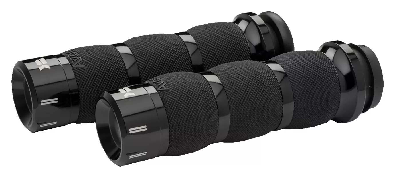 Khrome Werks Klassic Air Cushion Grips For Harley With Dual Cable Throttle