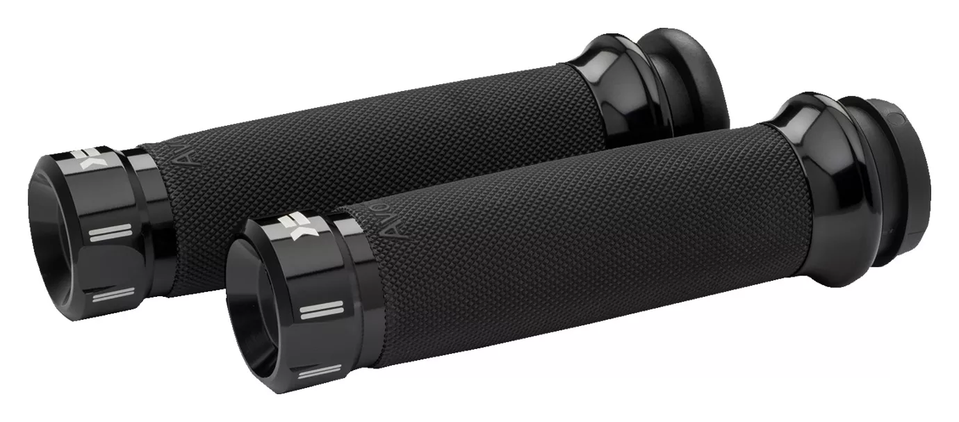 Khrome Werks Klassic Custom Contour Grips For Harley With Dual Cable Throttle