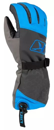 Klim Powerxross Asphalt Electric Blue Lemonade Gauntlet Glove
