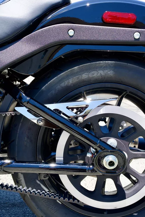 Kodlin USA Belt Guard - Chrome - Softail
