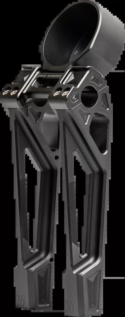 Kodlin USA Fastback Risers - Includes Clamp & Gauge Bracket - 10" - Black