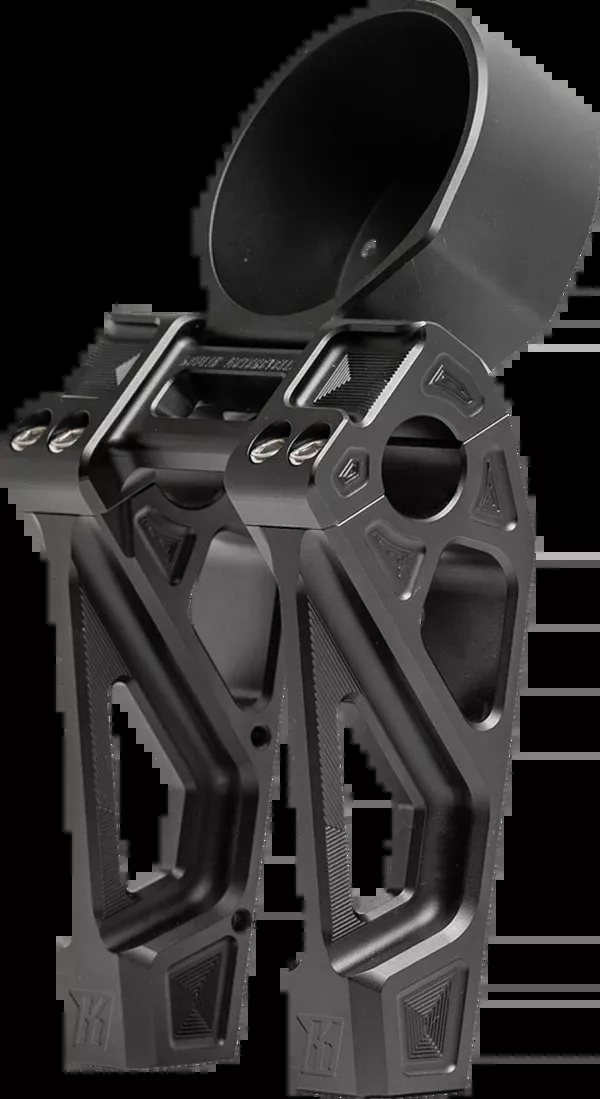 Kodlin USA Fastback Risers - Includes Clamp & Gauge Bracket - 6" - Black
