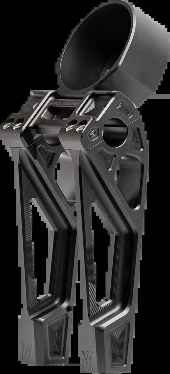 Kodlin USA Fastback Risers - Includes Clamp & Gauge Bracket - 8" - Black