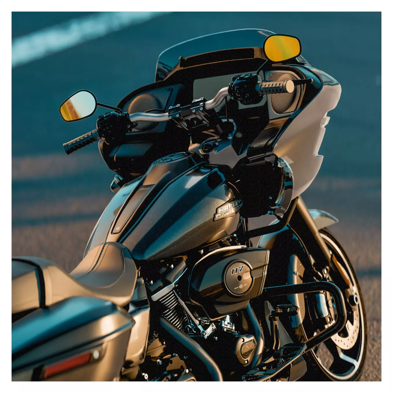 Kraus Stainless Steel KR Low Bars For Harley Touring / Softail 2023-2026