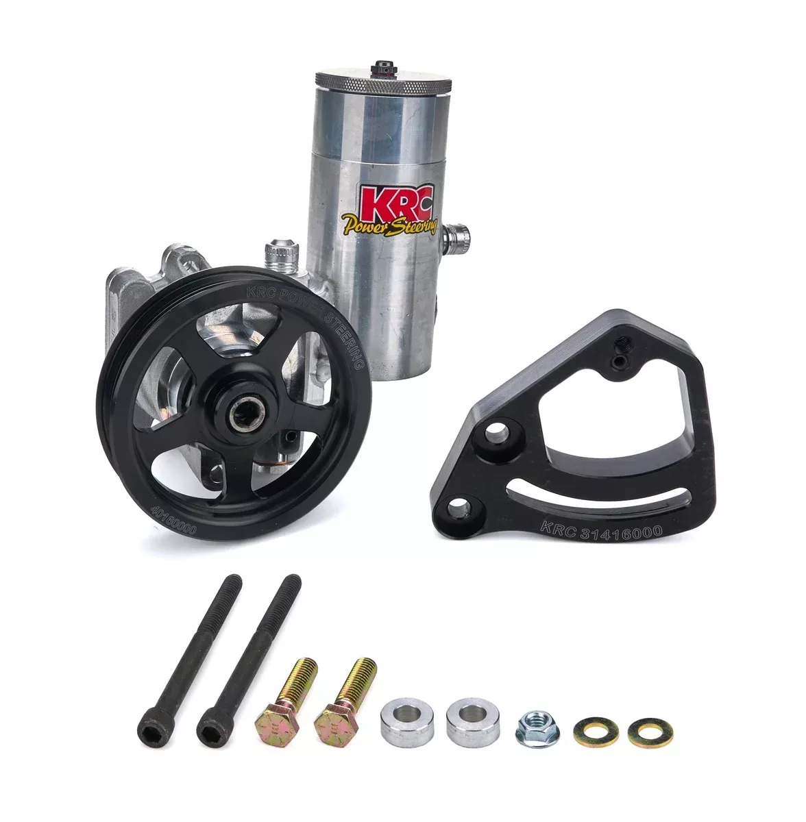 KRC Power Steering Power Steering Pump Kit SBC 4.2in 6-Rib Serp ESP 18020115