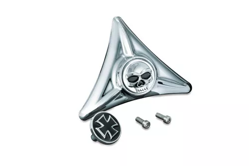 Kuryakyn License Plate Mounting Hole Cover Zombie/Maltese Emblems (3158)