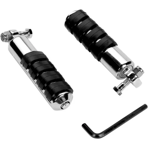 Kuryakyn Small Longhorn Chrome ISO Pegs w/Male Mount (8024)