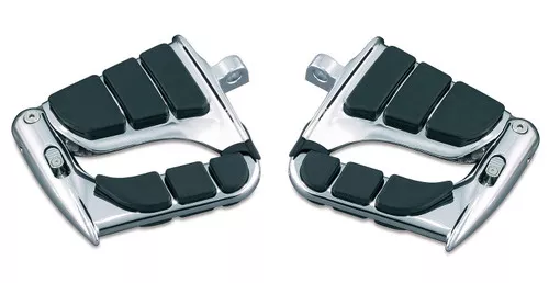 Kuryakyn Swingwing Chrome/Black Footpegs with Male Mount (4466)