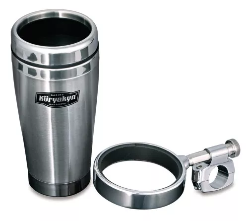 Kuryakyn Universal Chrome Drink Holder & Mug with 1" Clamp (1464)