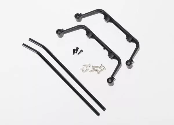 Landing Skid Set (Black-Anodized)/ Screws (4) (Assembled), DR-1 Heli