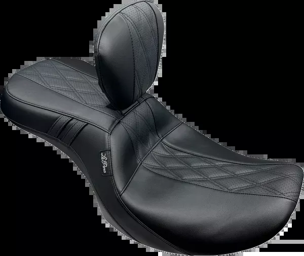 Le Pera Outcast 2-Up Seat – With Backrest – GT2 Inlay – FLH/FLT ’23-’25