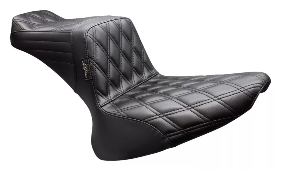 Le Pera TailWhip Double Diamond Stitch 2-Up Seat For Harley Softail 2000-2007