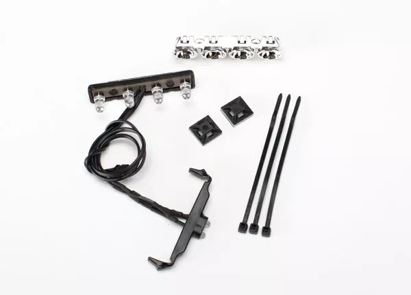 LED Light Bar, Roof (Chrome)/ Light Harness (4 Clear, 2 Red)/ Wire Tie Mount (2)/ Wire Tie (3) (Requires Power Supply #7286)