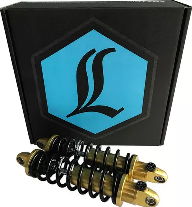 Legend Suspension REVO-A Adjustable Heavy-Duty Gold Shocks Harley Dyna 13″ ’91-’17 – 1310-1782
