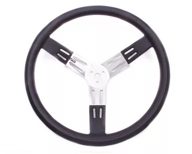 Longacre 17in. Steering Wheel Black Alum. Smooth Grip 52-56811