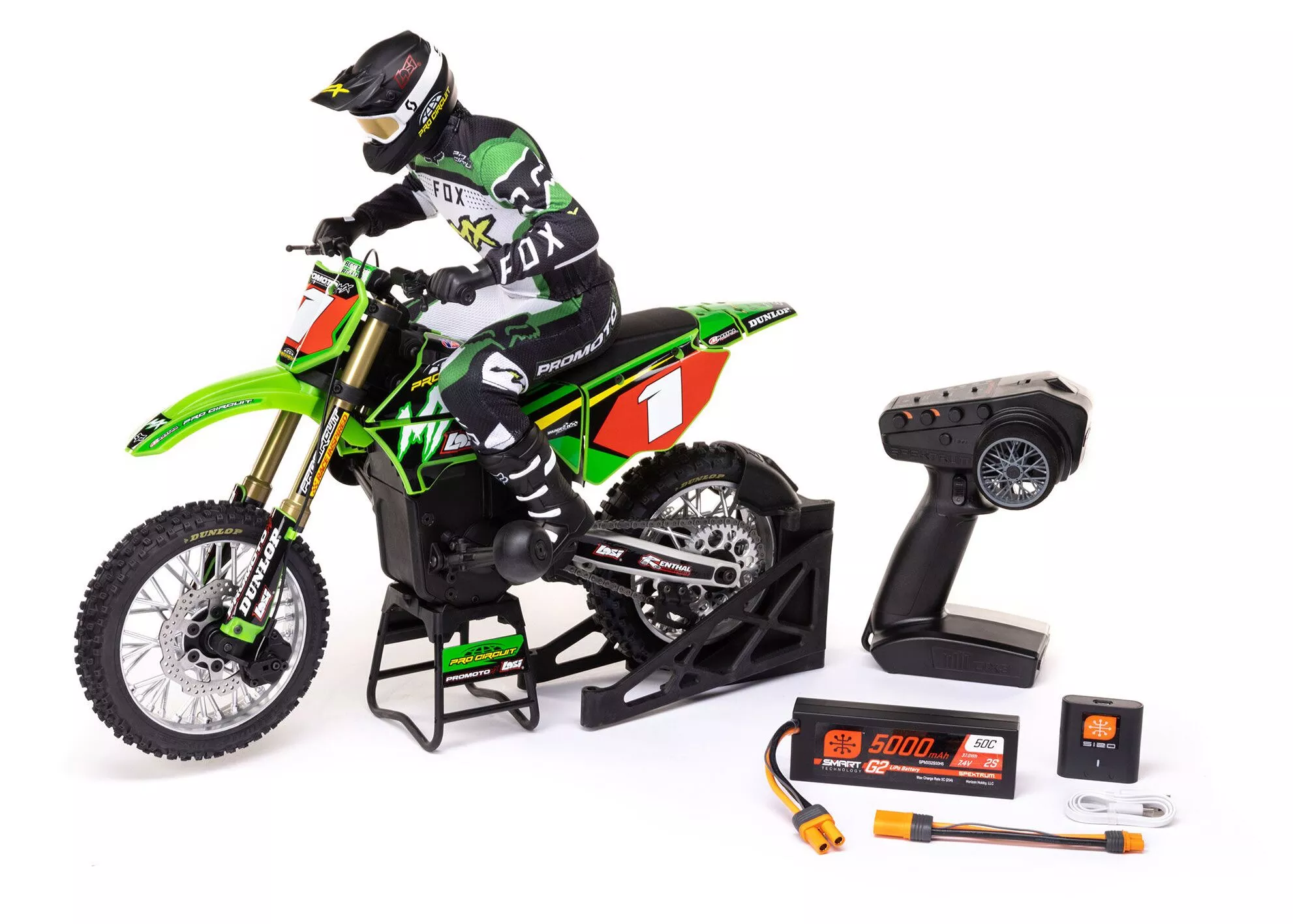 Losi 1/4 Promoto-MX Radio Control Motorcycle Combo Kit