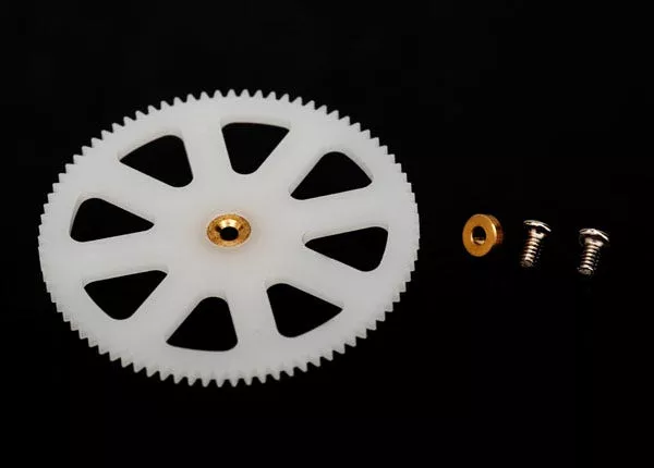 Main Gear, Lower (1) (For Inner Main Shaft)/ Bushing (1)/ Screws (2) for Traxxas DR-1 Heli