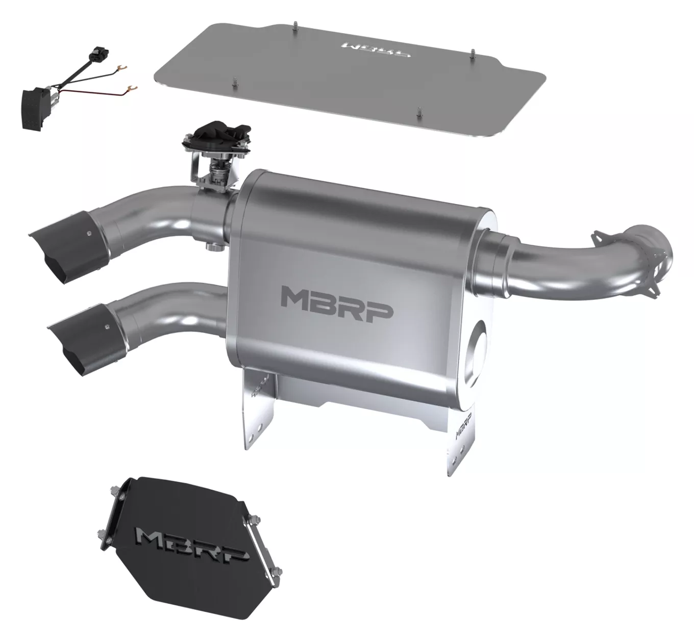 MBRP Slip-On Active Exhaust Can-Am Maverick X3 Turbo / Turbo R / Turbo RR 2017-2026