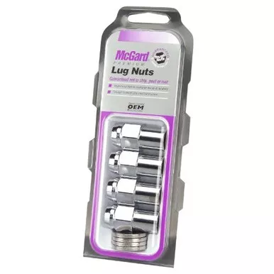 MCGARD 61002 Chrome Regular Shank Style Lug Nut Set M12 x 1.5