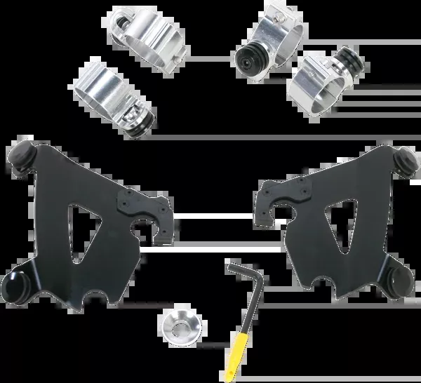 Memphis Shades Cafe Mounting Kit – Black – XL/FXD
