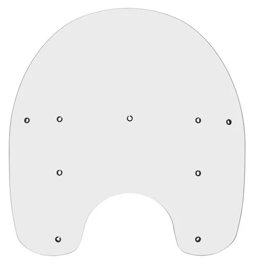 Memphis Shades Clear 17" Plastic Windshield for FLSTC/FLSTF/FLSTN (MEP6260)