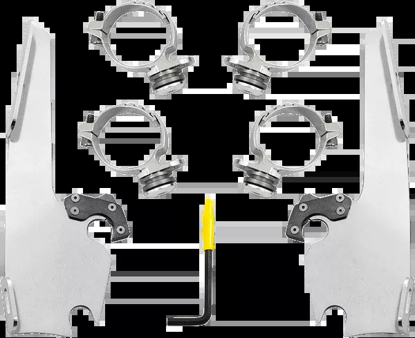 Memphis Shades Fats/Slim Mounting Kit - Polished - FXDL