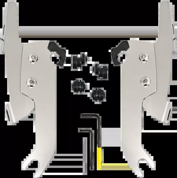 Memphis Shades Fats/Slim Windshield Trigger Lock Complete Mount Kit - Polished - FLSL