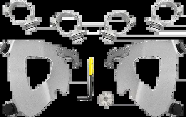 Memphis Shades Gauntlet Mounting Kit - Polished - FXDL '14-'17