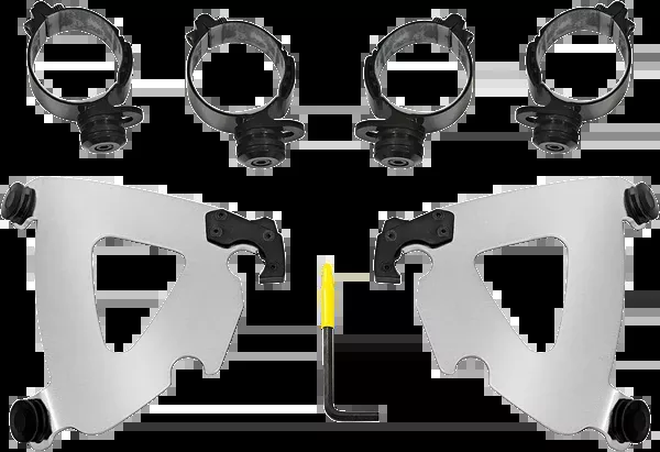 Memphis Shades Road Warrior Mounting Kit - Polished - FLSB/FXLRS