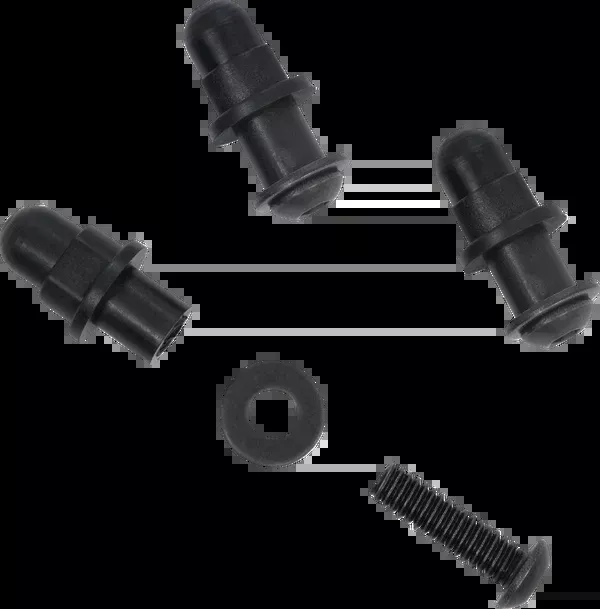 Memphis Shades Screw Set – Batwing – Black