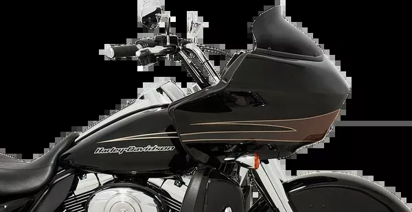 Memphis Shades Spoiler Windshield - 5-1/2" - Black - '98-'13 FLTR